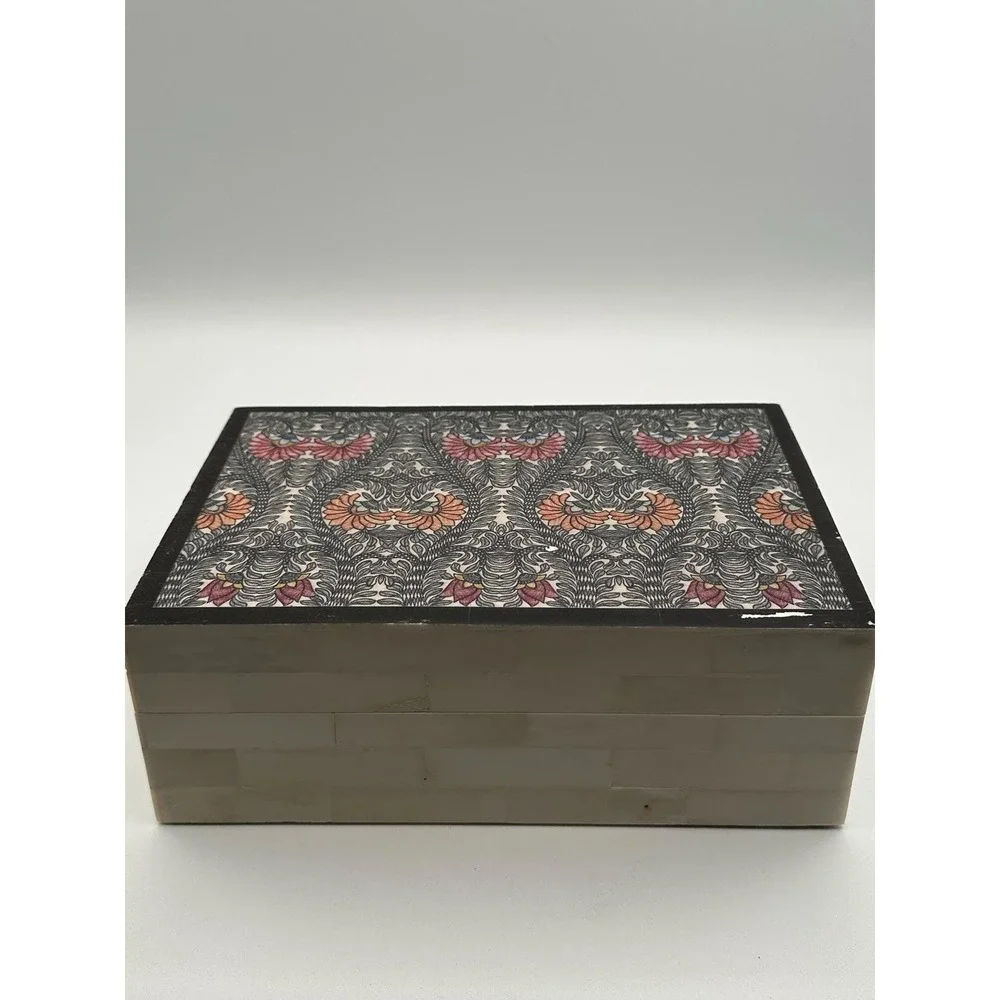 Vintage Indian Keepsake Box | Patterned Jewelry Trinket Storage